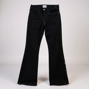 Frame One Flare High Rise Black Jeans